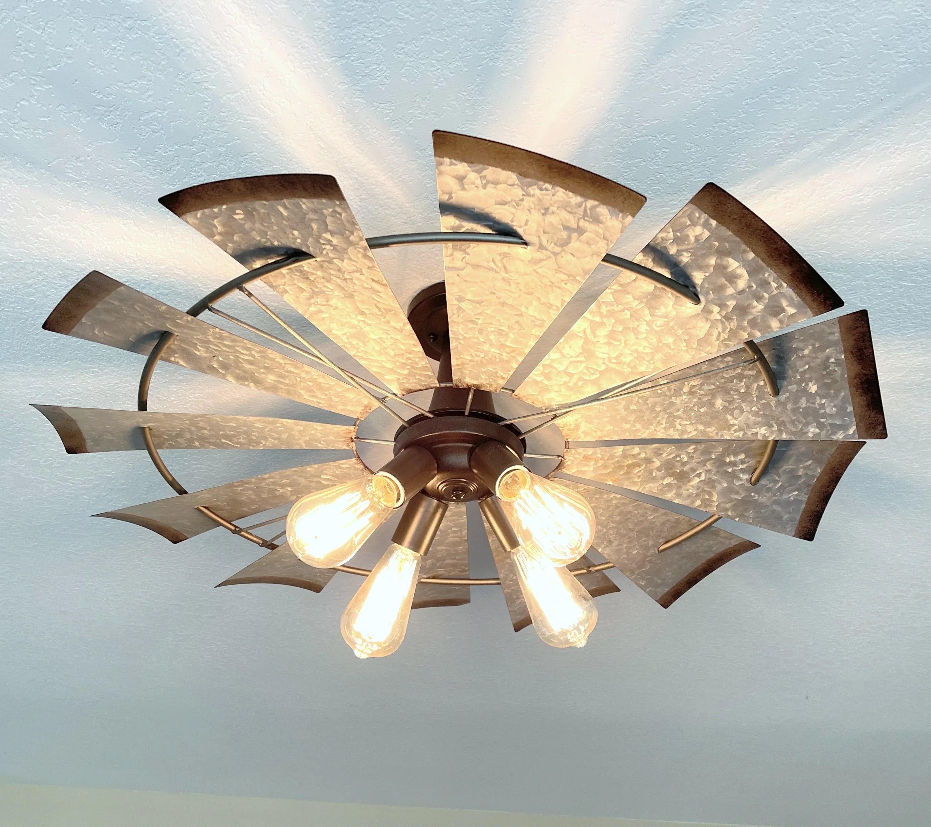 Windmill Farmhouse Chandelier Lighting As Ceiling Fan Looking Fixtures The Lamp Goods