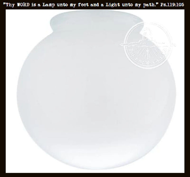 6" milk glass replacement globe for lamps
